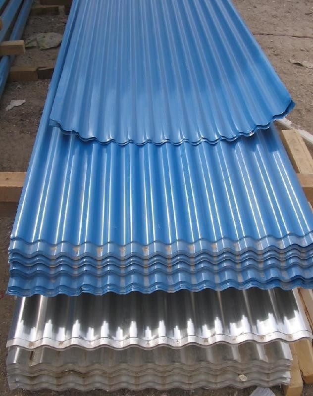 Bule Galvanized Roofing Steel Sheet Water Ripple Type 18-76-800mm