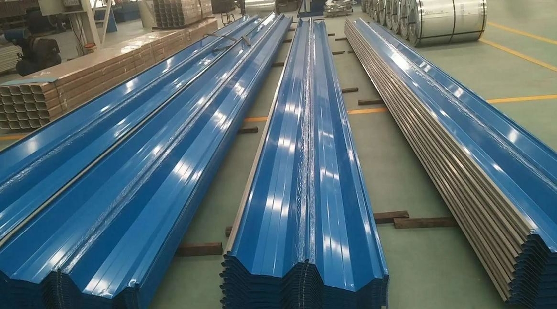 Bule Galvanized 0.4 Mm Roof Steel Sheet T Shape 25-205-1025mm